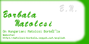 borbala matolcsi business card